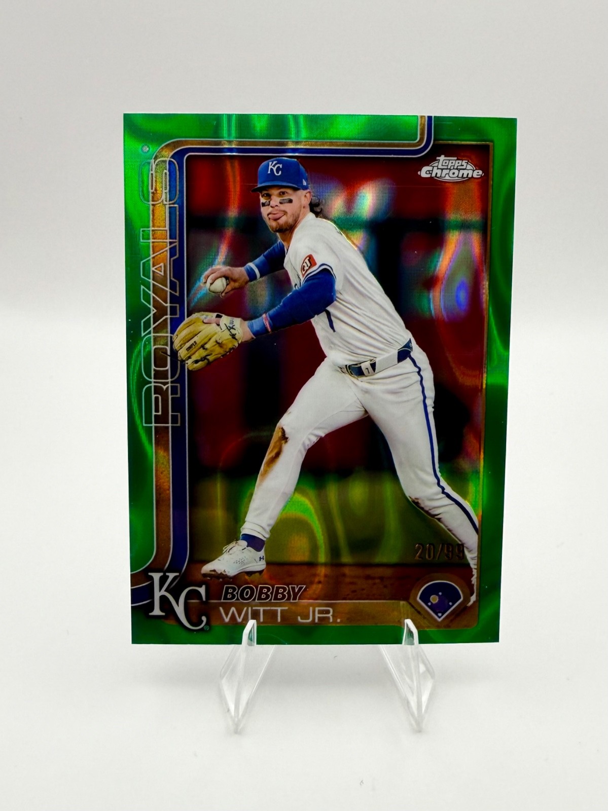 2025 Topps Chrome - Bobby Witt Jr. #93 Green Lava Refractor /99