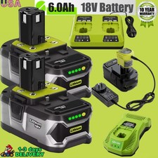 6.0Ah For RYOBI P108 18V One Plus High Capacity Lithium-ion Battery /New Charger