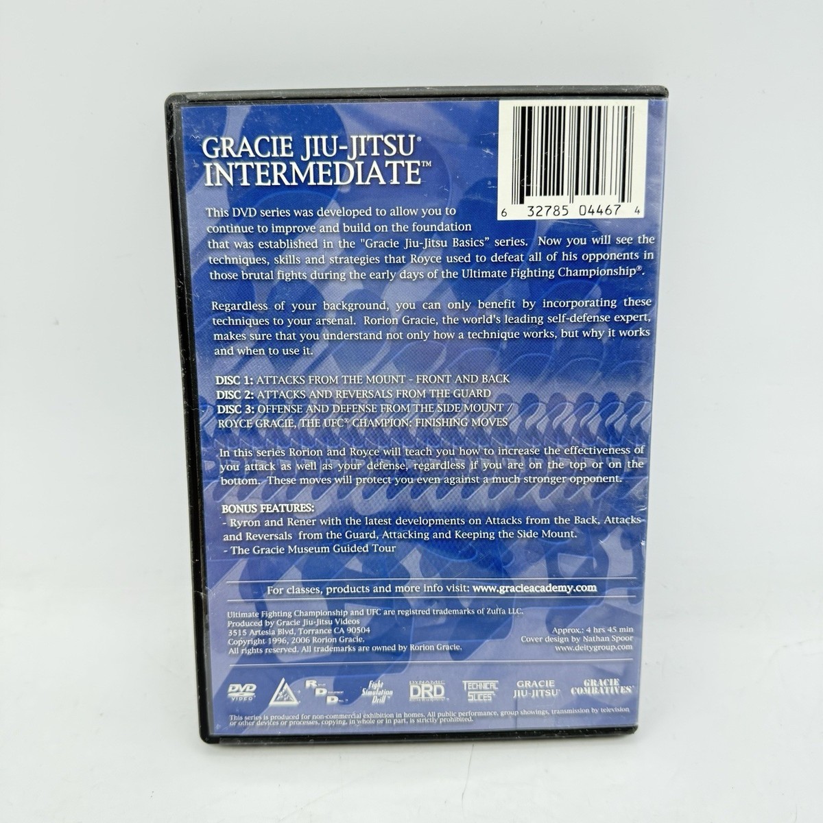 GRACIE Jiu-Jitsu Intermediate: Vol 1-3 (DVD 3 Disc Set) UFC | eBay