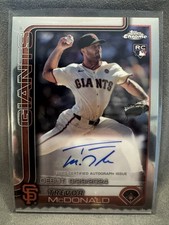 2025 Topps Chrome Update Auto Trevor McDonald #CRDA-TM RC Rookie Giants