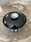 CATHERINEHOLM Norway 2 QUART CASSEROLE/Pot Black/White LOTUS Pattern MCM 60-70s — photo 3