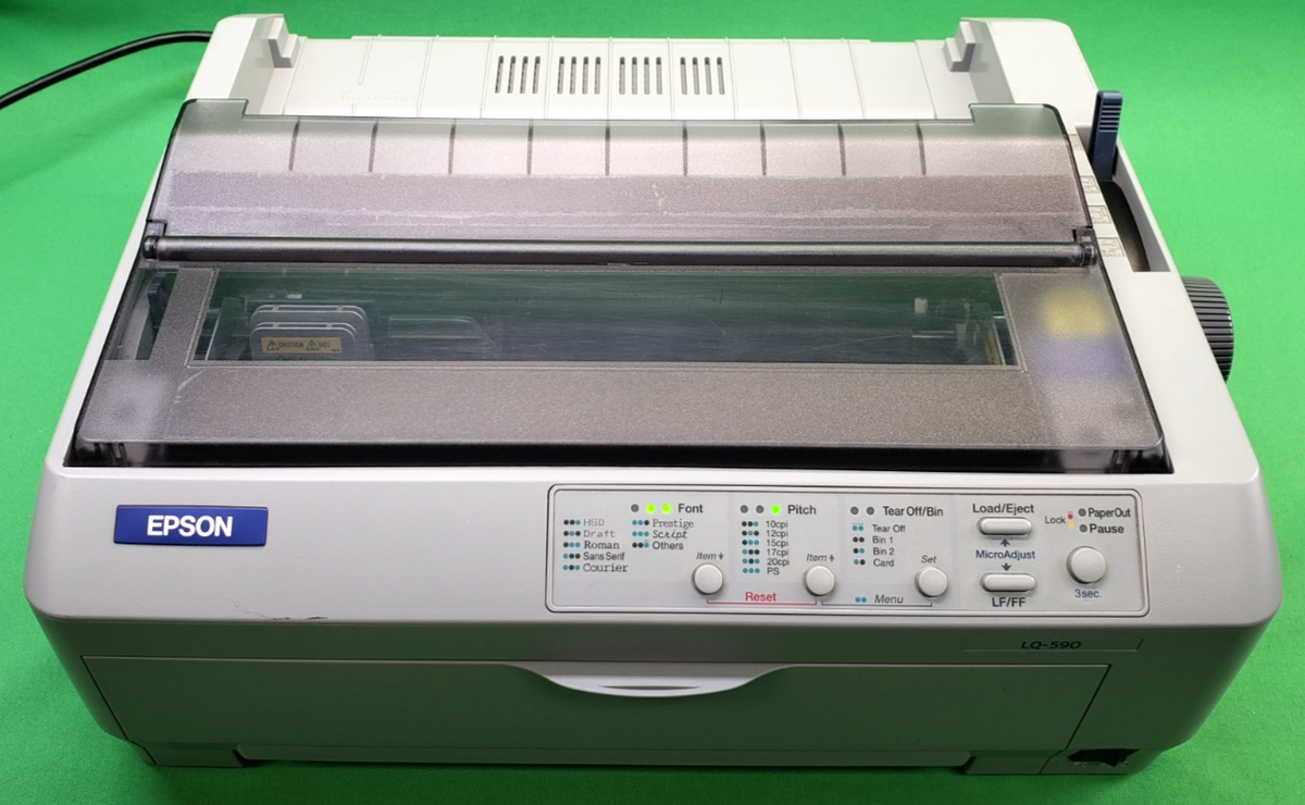 Epson LQ-590 Dot Matrix Printer P363A Powers Up | eBay
