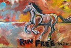 Wild Horse, 9x12” Neo-expressionistic , Acrylic/Canvas, Original,Signed, COA — photo 2
