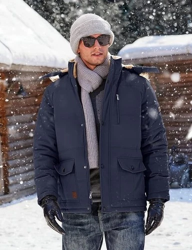 TACVASEN Men's Winter Jacket with Hood Water Repellent Windproof Thicken Parka image 2