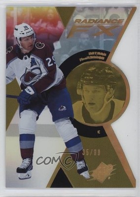 2023-24 SPx Radiance F/X Gold 35/99 Nathan MacKinnon #RFX-54 4lz