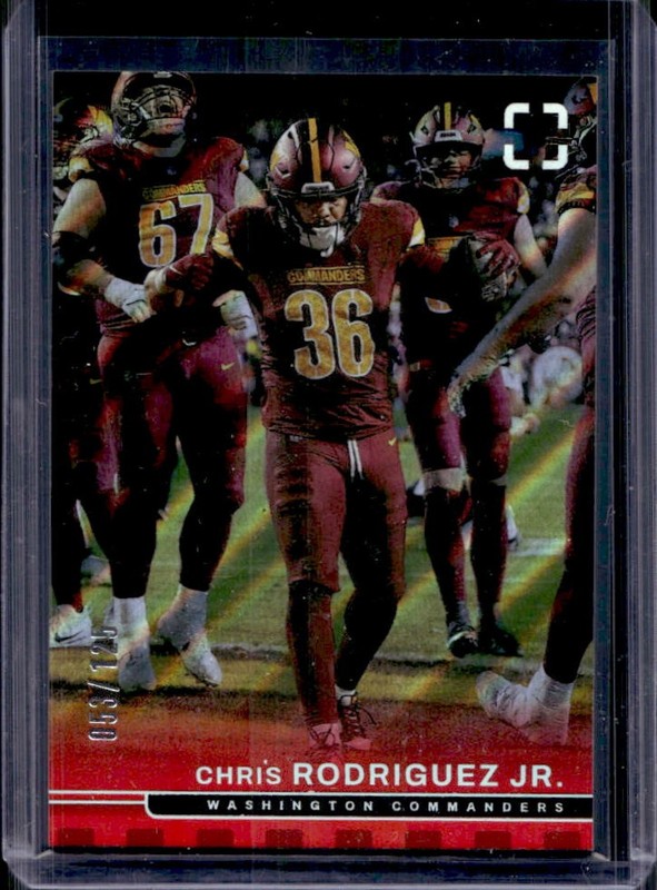 2025 Panini PhotoGenic Chris Rodriguez Jr. Red #/125 Commanders