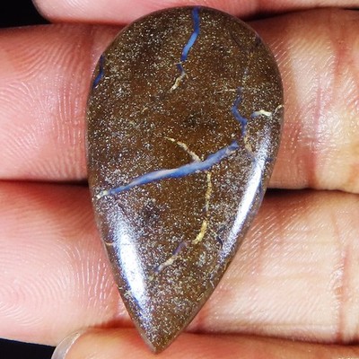 22,20 CT Boulderopal Cabochon Australien Edelstein Tropfenform 19x33x4 Mm RR56