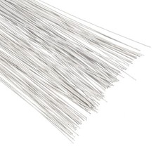 18" Floral Silver Wire Stems Arrangement Stem Flower Arrangement select Gauge 