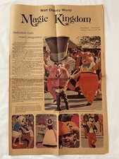 Vintage 1971 Walt Disney World Magic Kingdom Grand Opening Newspaper Supplement