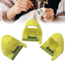 2025 Sewing Needle Gauge Measuring Tool, Sewing Finger Ruler for Even Stitche...