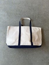 Vintage, 80's-90's LL Bean Boat and Tote, Large Size Canvas/Navy, Made in USA