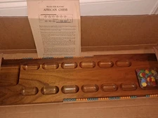 Vintage Wood African Chess 1968 by Carrom