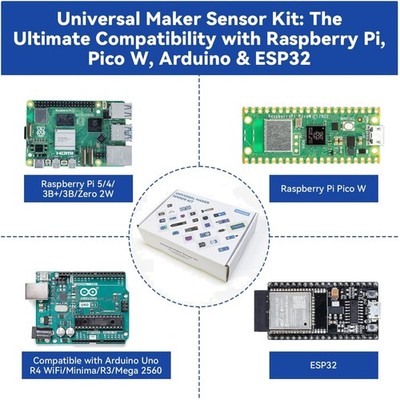 Arduino Raspberry Pi Sensor Kit - Beginner Friendly