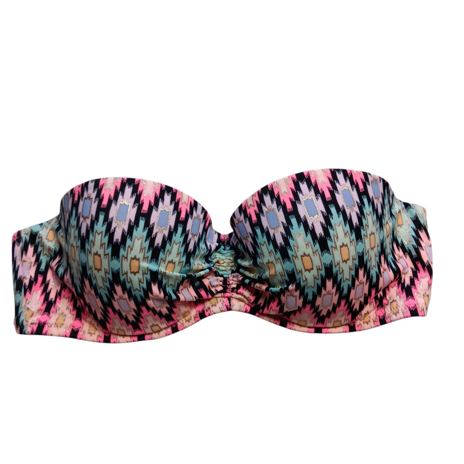 Victoria's Secret 36B Push-Up Bikini Top Multicolor Paisley Twist Swim