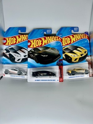 Hot Wheels Lambo Lot Of 3x - Lamborghini Huracan White & Yellow & Black LB Walk