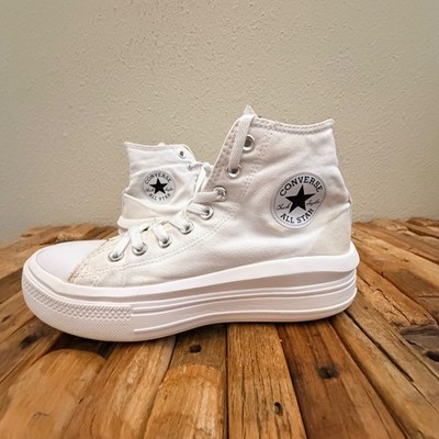 Converse Chuck Taylor All Star Move High Top White Platform Sneakers