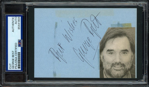 GEORGE BEST (1946-2005) autograph cut | Irish Footballer signed PSA/DNA Soccer - Picture 1 of 1