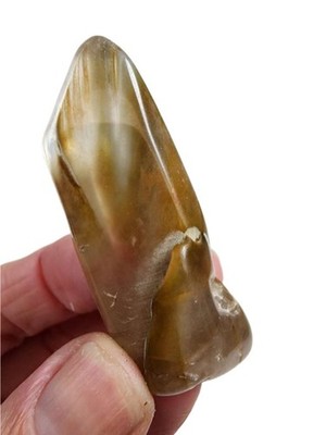 Amphibol Quartz Crystal Red Ghost Phantom Point Brazil 25.2 grams