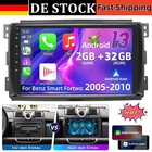 2+32GB Autoradio Für Smart Fortwo 451 2005-2010 Android 14 GPS Navi Carplay WIFI