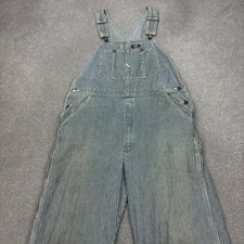 Dickies Dungarees Adult 34x32 Blue Overalls Bib Denim Workwear Carpenter Mens