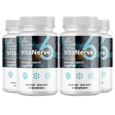 Vita Nerve 6- Brain Support- 4 Bottles- 240 Capsules