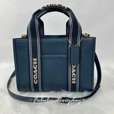 Coach Smith Tote Bag 24 Crossbody In Leather/Gold/Denim Multi CBH14 NWT