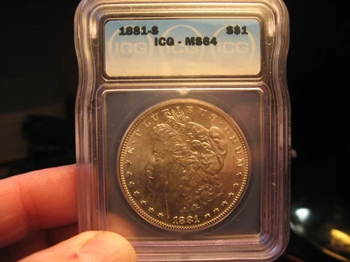 1881-S United States Morgan Silver Dollar ICG MS64