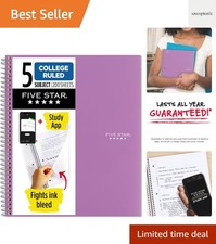 Spiral Notebook  Study App, 5 Subject, College Ruled Paper, 8-1/2" x 11", 20...