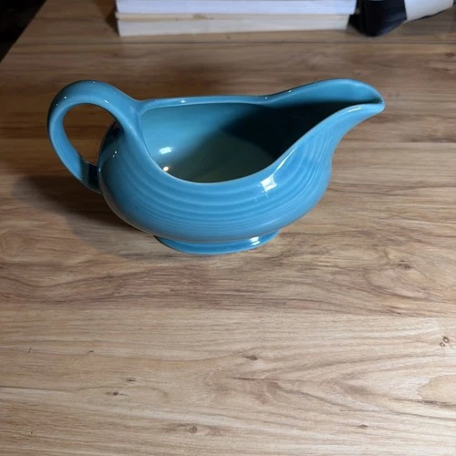 Vintage Fiestaware Gravy Boat Turquoise/Peacock Blue The Real Deal Factory 2d.