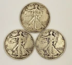 3-Coin 1939 P D S 50c Walking Liberty Silver Half Mint Set - 1.08 ASW - U1251