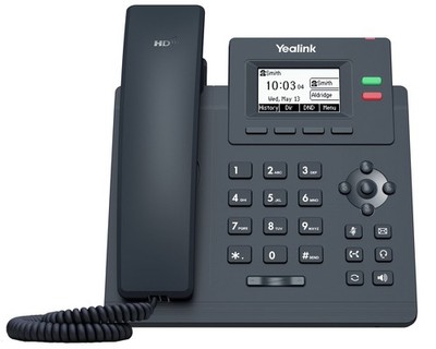Yealink T31P IP Phone, 2 VoIP Accounts. 2.3-Inch Graphical Display. Black 