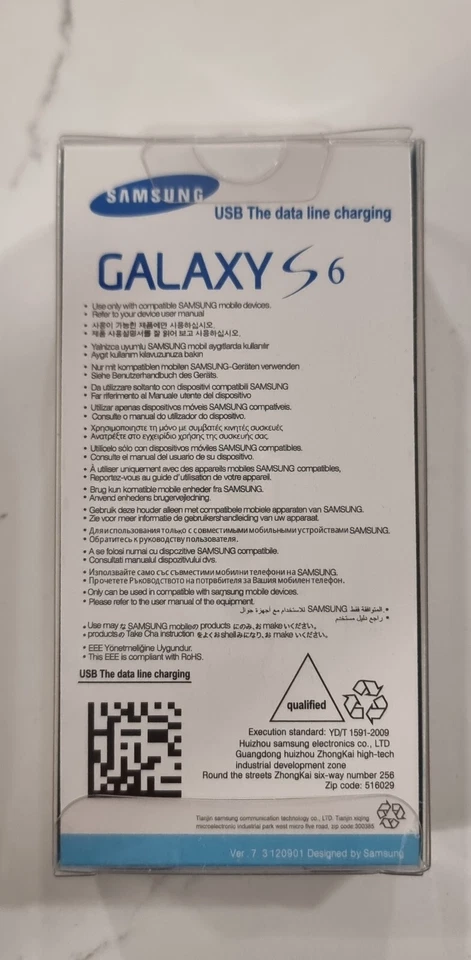 Cable de sincronización y carga OEM Samsung Galaxy S6 S4 NOTE 4 5 EP-DG925UWZ Foto 2 de 2