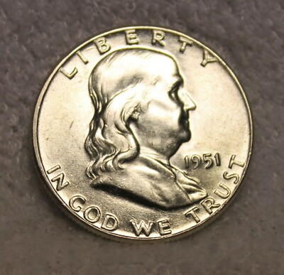 1951AU plus Franklin Half Dollar | eBay