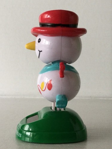 Winter Jumping Snow Man Solar Powdered Bobblehead Dancer: New In Package - Picture 2 of 6