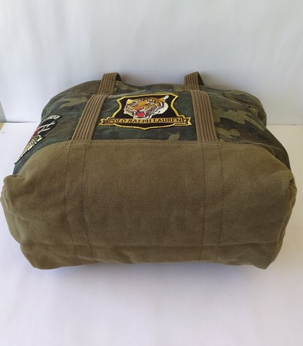 Polo Ralph Lauren Canvas Camo Tote WORLDWIDE SHIPPING FTP 8027 - Picture 8 of 17