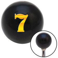7 Gold Black Shift Knob W M16x1.5 Insert Shifter Auto Manual Custom Automatic
