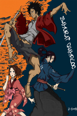 Samurai Champloo Japanese Anime Silk Print Wall Art Home Decor