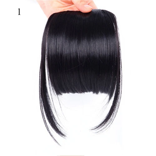 Hair Extension Clip In Fringe Bangs Thin / Thick Hair Neat Wispy Front Hairpiece - Picture 11 of 20