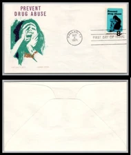 US FDC # 1438 8c Drug Abuse Jackson   1971, 9p4321