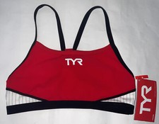 TYR Womens Small Top Thin Strap Exercise Work Out Bra USA Made CARBON New