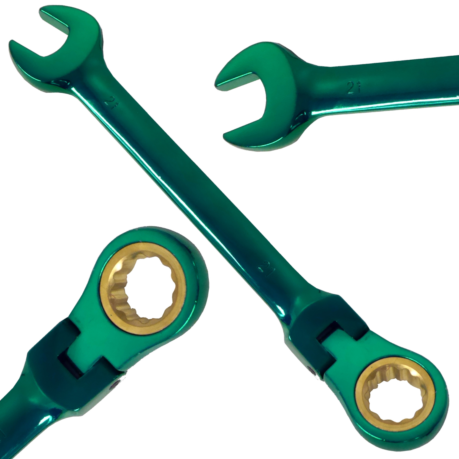 Ratchet Spanners Flexi Coloured Metric 8, 10, 13, 17, 19, 21 & 24mm