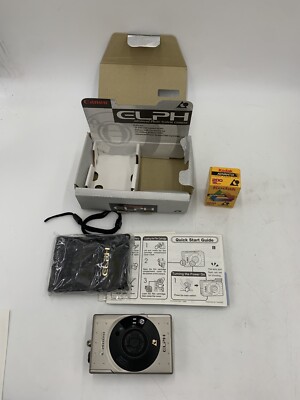 Canon Elph 240 APS Point & Shoot Film Camera With Box, Case  and Film  #I