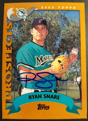 1of1【フランダー】スケッチオート　リトルマーメイド　直筆サイン　TOPPS Ryan Snare Florida Marlins 2002 Topps #T236 Autographed Baseball