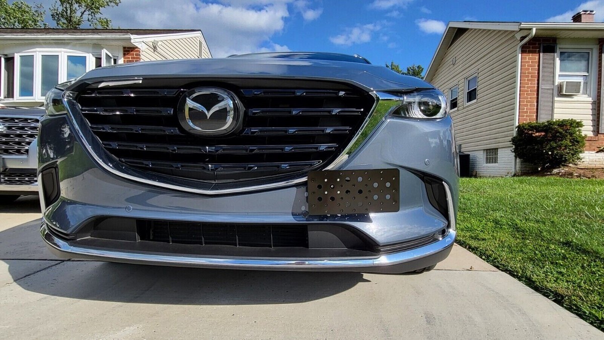 Front Bumper Tow Hook License Plate Bracket Kit For Mazda CX-9