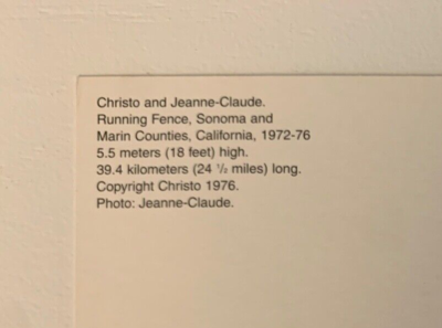CHRISTO、RUNNING FENCE、海外版超希少レゾネ、新品額装付 Christo and Jeanne-Claude signed art card RUNNING FENCE | eBay