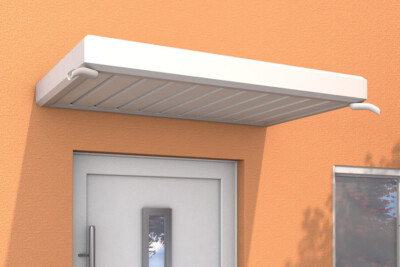 Haustürvordach Gutta Rechteckvordach NM 150 weiß - Vordach 150 x 90 x 14 cm