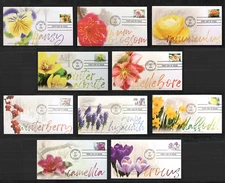 2022 Snowy Beauty Forever Stamps 10 FDC Set: Cachets by Tony Ciccolella