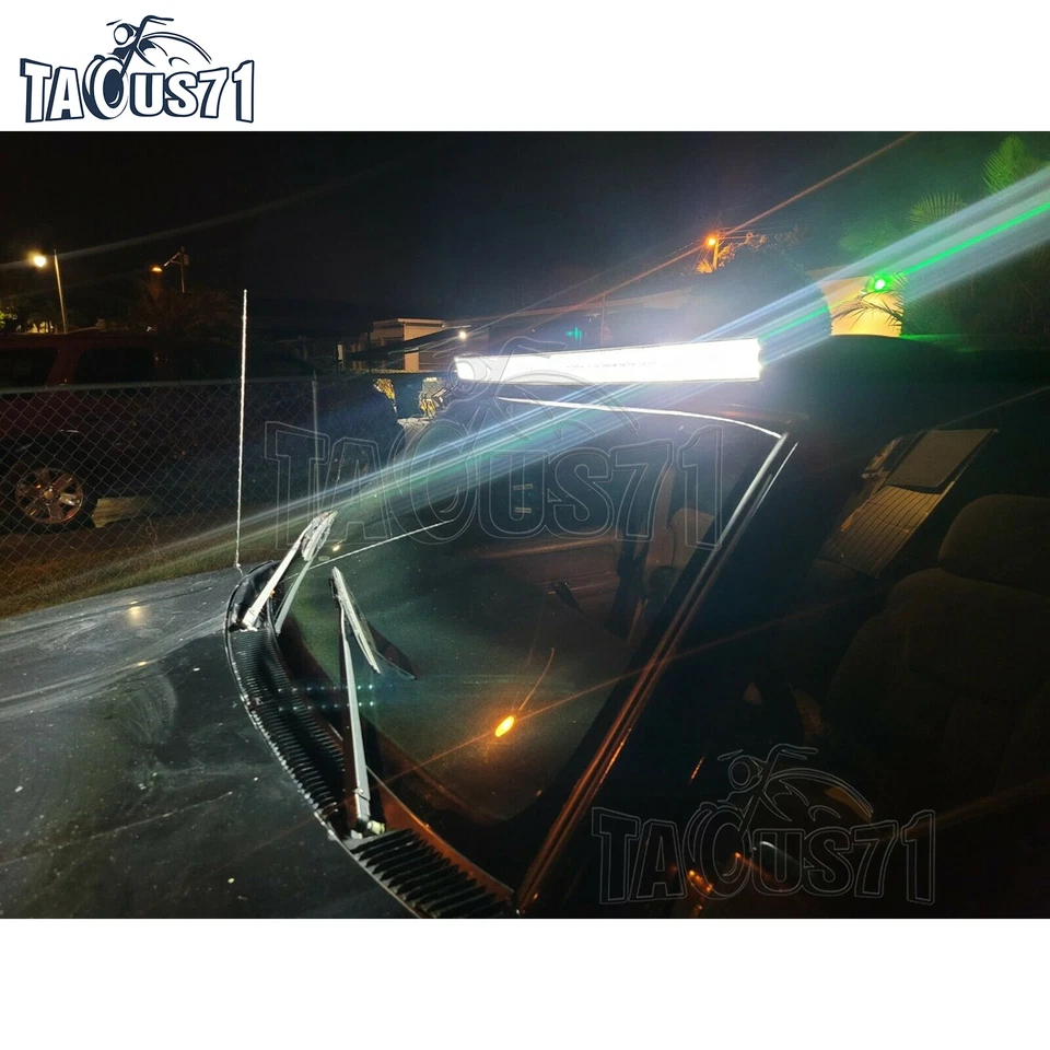 Soporte de montaje en techo para camioneta Chevy OBS C/K 89-98 para barra de luz LED curva de 52" Foto 4 de 4