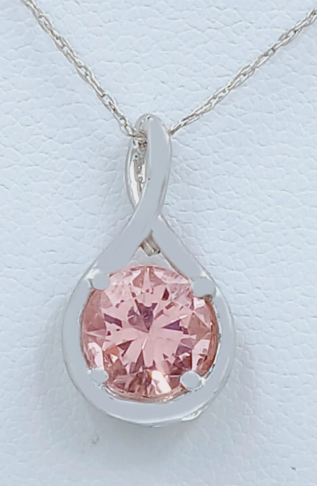 GENUINE 1.49 Cts MORGANITE PENDANT 10K SOLID GOLD -  Free Appraisal Service - image 3 of 4