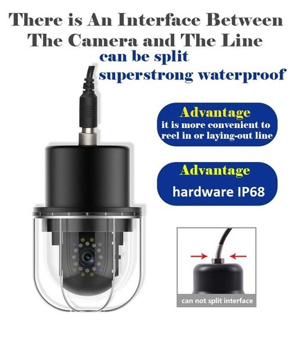 10inch TFT Underwater Fishing Video Camera Waterproof Fish Finder 20 LEDs Camera - Foto 12 di 26